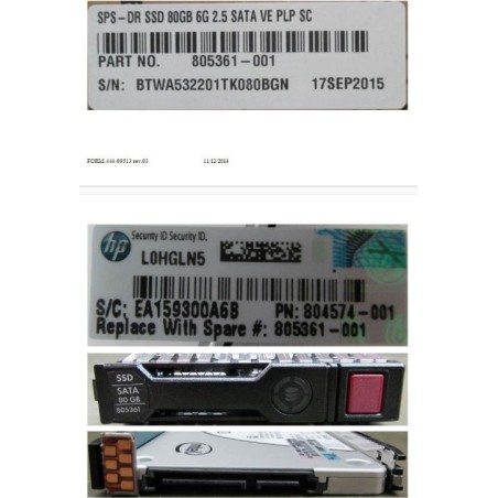 Hewlett Packard Enterprise 80GB Hot-Plug-SSD SFF - Hurtig & Pålidelig Lagring | Varenummer: 805361-001