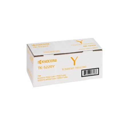 Kyocera TK 5220Y Gul Toner - 1200 Sider - Kvalitet og Holdbarhed til Din Printer!