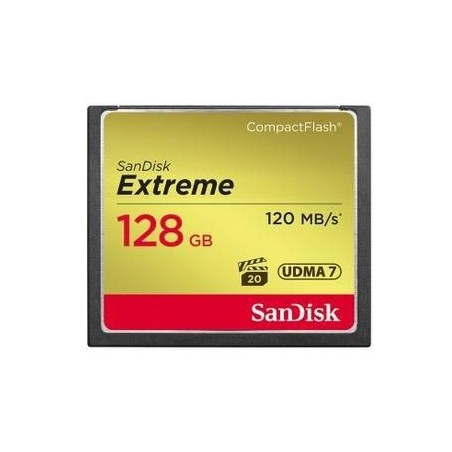 "Sandisk CF CARD 128GB EXTREME - Høj ydeevne og pålidelighed - Varenummer: SDCFXSB-128G-G46"