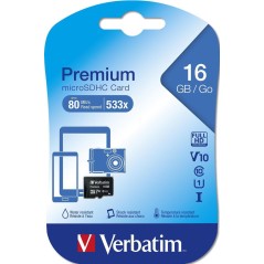 Verbatim microSDHC 16GB - Hurtig, Pålidelig og Ideel til Mobil- og Kameraoptagelse - Varenr. 0023942440109