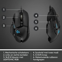 Køb Logitech Gaming Mouse G502 Hero - Optisk, Kabling, Sort | Perfekt til Gamere!
