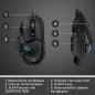 Logitech Gaming Mouse G502 (Hero) Optisk Kabling Sort Logitech Gaming Mouse G502 (Hero) Optisk Kabling Sort