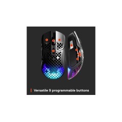 SteelSeries Aerox 5 Optisk Trådløs Mus - Sort | Ultimate Gaming Performance og Letvægt Design