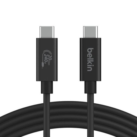 Belkin USB-kabel 2 M - USB4 Gen 2x2 | Hurtig Dataoverførsel & Holdbarhed - INZ004BT2MBK