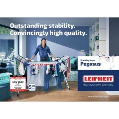 Leifheit Pegasus 180 Folding Drying Rack - Efficient, Space-Saving Laundry Solution