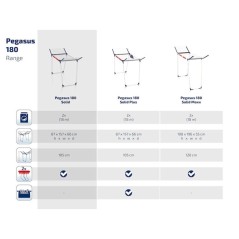 Leifheit Pegasus 180 Folding Drying Rack - Efficient, Space-Saving Laundry Solution