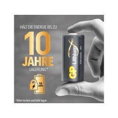 Køb GP Lithium Battery CR123A 3V - Holdbar 1-pack til pålidelig ydeevne! Varenummer: 4891199192043