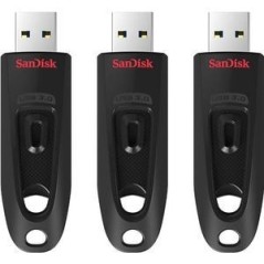 SanDisk Ultra 64GB USB 3.0 Sort - Hurtig, Pålidelig og Pladsbesparende Lagring!