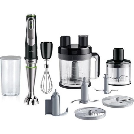 Braun Multiquick 9 MQ 9195XLI Stavblender - Premium Sortbørstet Rustfrit Stål til Perfekte Resultater!
