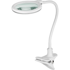 Goobay LED Luplampe 175x med fodklemme - Effektiv belysning til præcist arbejde - Hvid - Varenr. 4040849603594