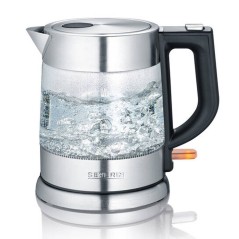 SEVERIN Elkedel 1liter 2.2kW Glas/rustfrit stål/sort