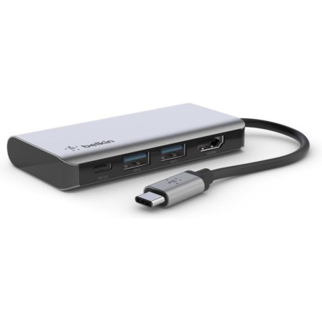 Belkin CONNECT 4-i-1 Multiport Adapter Dockingstation - Effektiv, Praktisk og Lett at Bruge!