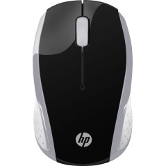 HP 200 Optisk Trådløs Mus - Elegant Sort/Sølv | Komfort og Præcision til Din Computeroplevelse