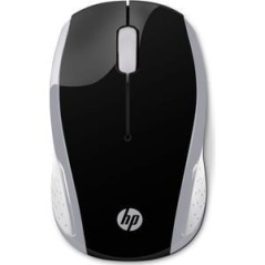 HP 200 Optisk Trådløs Mus - Elegant Sort/Sølv | Komfort og Præcision til Din Computeroplevelse