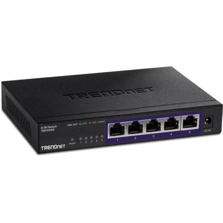 TRENDnet 5-Port Unmanaged 25G Switch - Hurtig, Effektiv og Pålidelig Netværksløsning (TEG-S350)