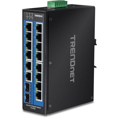 Køb TRENDnet 16-Port Hardened Industrial Switch - Robust, Effektiv & Pålidelig Network Løsning - Varenr. TI-G162