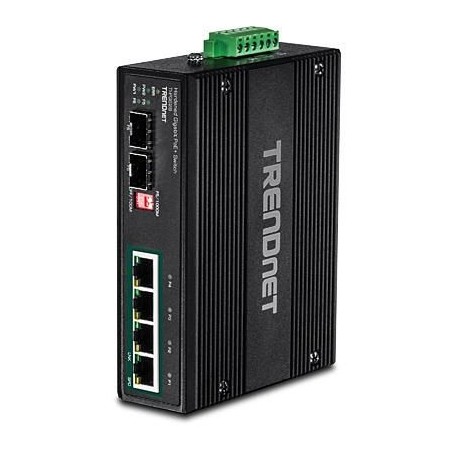 TRENDnet 6-port Hardened Industrial Switch TI-PG62B - Robust, Effektiv og Pålidelig Netværksløsning