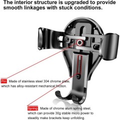 Køb Baseus Gravity Bilholder til Telefon - Elegant og Praktisk Sort Design!