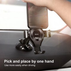 Køb Baseus Gravity Bilholder til Telefon - Elegant og Praktisk Sort Design!