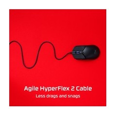 HyperX Pulsefire Haste 2 Optisk Kablet Sort
