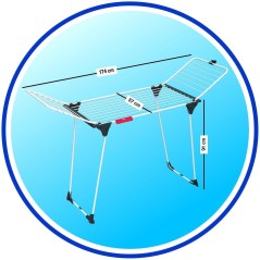 Vileda King Tørrestativ 20 m - Hvid | Effektiv, Robust & Pladsbesparende Tørring!