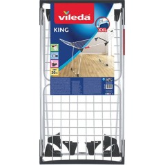 Vileda King Tørrestativ 20 m - Hvid | Effektiv, Robust & Pladsbesparende Tørring!