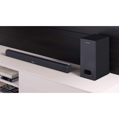 Sharp HT-SBW110 21-kanal Lydbarsystem - Sort | Kraftfuld Lydkvalitet til Dit Hjem