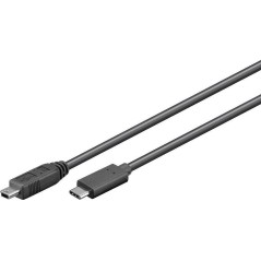 Goobay USB 2.0 Type-C Kabel 50cm - Sort | Hurtig og Pålidelig Opladning & Dataoverførsel