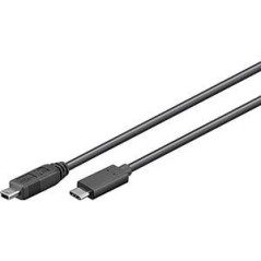 Goobay USB 2.0 Type-C Kabel 50cm - Sort | Hurtig og Pålidelig Opladning & Dataoverførsel