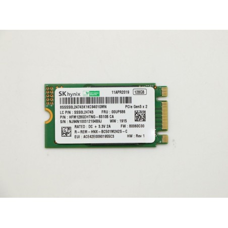 Lenovo SSD M2 PCIe NVMe FRUSSD | Høj Ydeevne & Pålidelighed | Varenummer: 00UP686