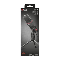 Trust Gaming GXT 212 Mico Mikrofon - Kvalitets Omni-Directional Mikrofon i Sort til Professionel Lydoptagelse - Varenr. 87134392