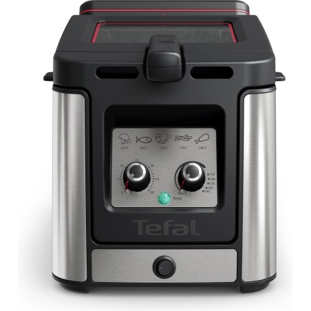 Tefal Clear Duo Fritureapparat 3.5liter Rustfrit stål/sort