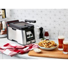 Tefal Clear Duo Fritureapparat 35L - Rustfrit Stål i Elegant Design - Perfekt til Sprøde Retter!