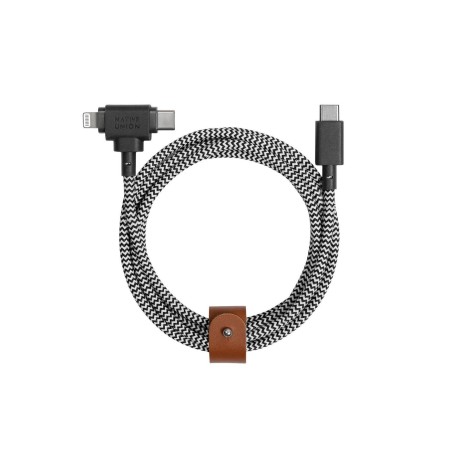 Native Union Belt Cable Universal C To CL - Kvalitetsladekabel til Effektiv Opladning | Varenummer: BELT-CCL-ZEB-NP