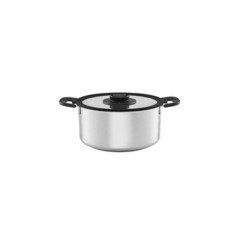 Fiskars Functional Form Kasserolle - Elegant Sort Stål til Perfekt Madlavning!