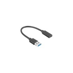 Lanberg USB 3.1 Gen 1 On-The-Go USB-C Adapter 15cm Sort - Høj Hastighed & Præmieret Kvalitet!