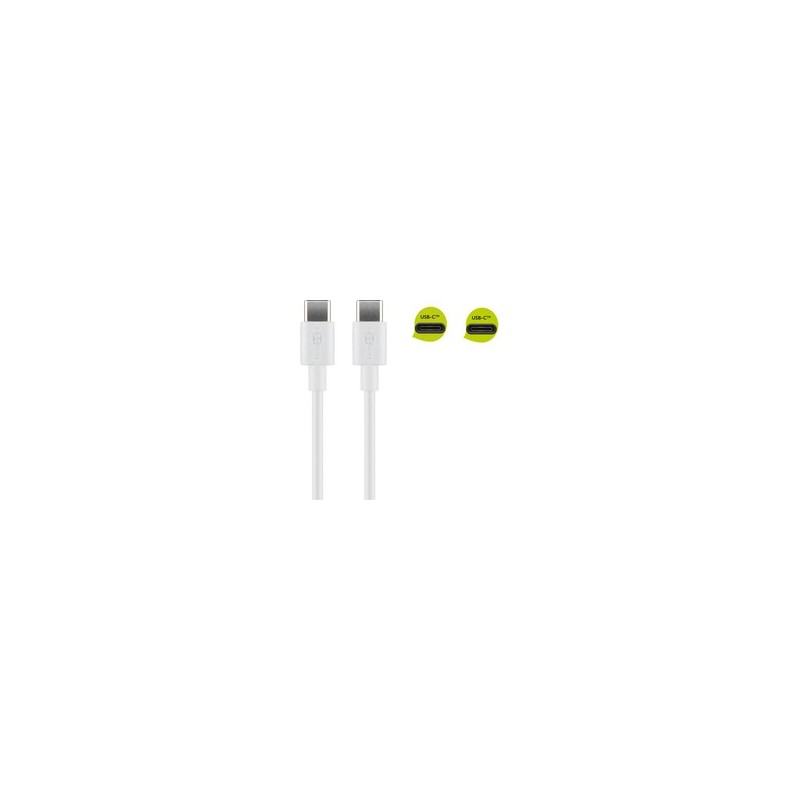Goobay USB-C til USB-C kabel 2m Hvid