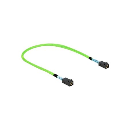 DeLOCK SAS Internt Kabel 50cm - Højtydende Grønt Kabel til Stabil Dataoverførsel - Varenr. 4043619866243