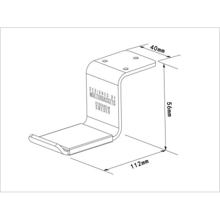 Multibrackets M Headset Holder - Optimal Montering til Hovedtelefoner - Den Perfekte Løsning til Ryddelig Opbevaring (Varenr. 73
