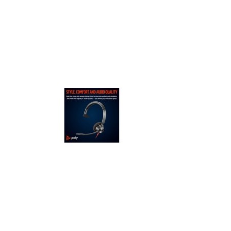 Poly Blackwire 3310 Kabling Headset - Komfortabelt og Holdbart Sort Headset til Professionel Brug