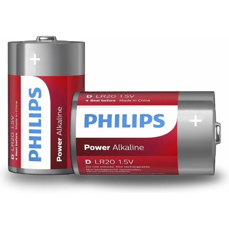 Philips Power Alkaline LR20P2B/10 D/LR20 - 2 stk