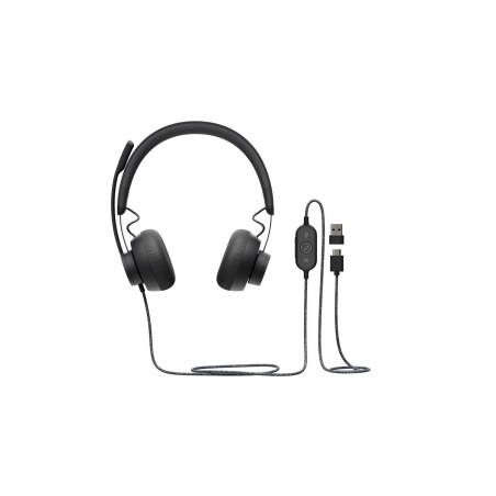 Logitech Zone Wired UC Headset - Højkvalitets Lyd og Komfort - 981-000875