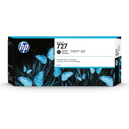 HP 727 Mat sort Blk C1Q12A - Kvalitetsudskrifter til Professionelle Projekt | Varenummer: 0887758278048