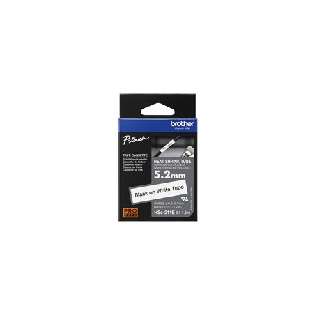 Brother HSe-211E Varmekrymperørtape (0,52 cm x 1,5 m) 1kassette(r)