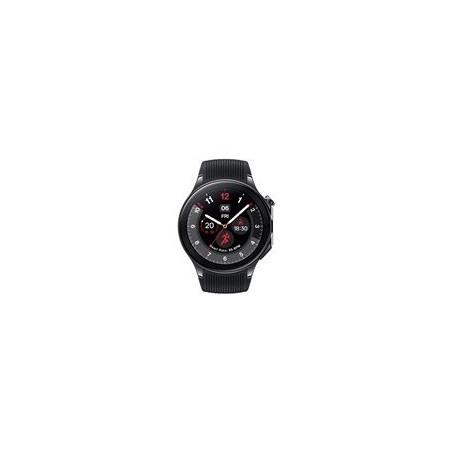 OnePlus Watch 2 Black - Slidstærk Gummirem til Ultimativ Komfort og Stil - Varenr: 6921815625766