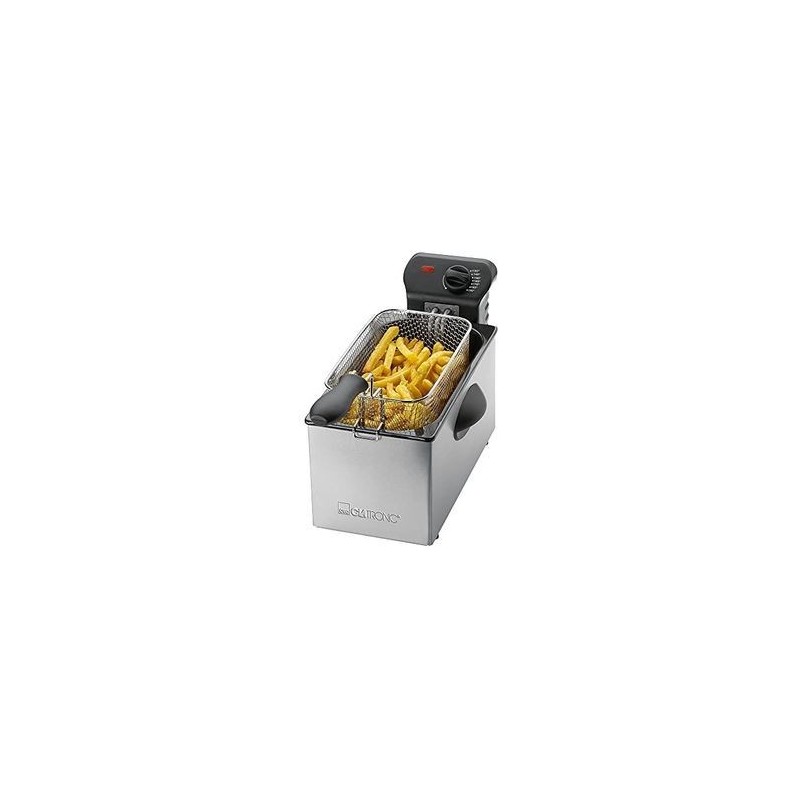 Clatronic Fritureapparat 3liter 2kW Rustfrit stål/sort Clatronic Fritureapparat 3liter 2kW Rustfrit stål/sort