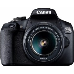 Køb Canon EOS 2000D BK 18-55 IS II EU26 SLR Kamera Kit – Fantastisk billede og nem betjening! Varenummer: 4549292111859