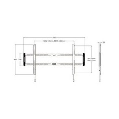 Multibrackets M Universal Wallmount Fixed Large Monteringssæt Fladt panel 40-85