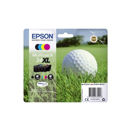 Epson 34XL Blækpatroner Sort, Gul, Cyan, Magenta - C13T34764010 | Kvalitet og Holdbarhed til Skarpe Priser!