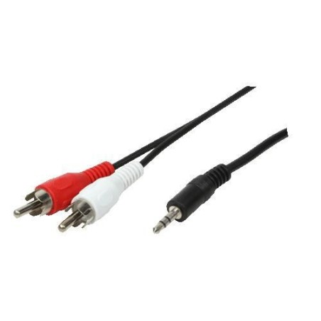 LogiLink 1x35mm - 2xRCA 5m Audio Kabel - Kvalitet og Klar Lyd | CA1043